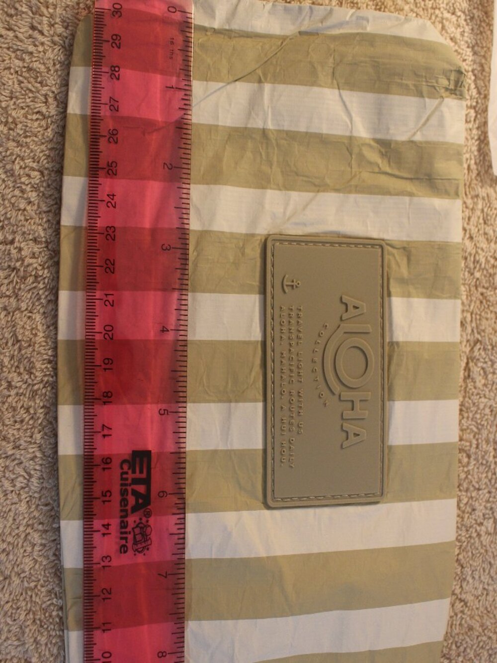 ALOHA Collection Cabana Stripe Mid Pouch NWT